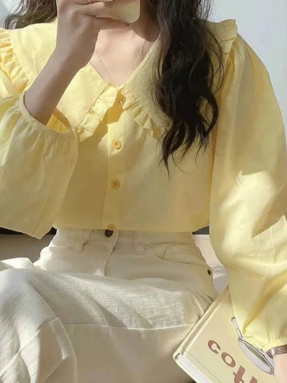 Csa Casual Hoada de Manga Larga Estilo Urbano, Csa Larga Hoada con Cuello, Csa Casual Hoada con Cuello Cser...