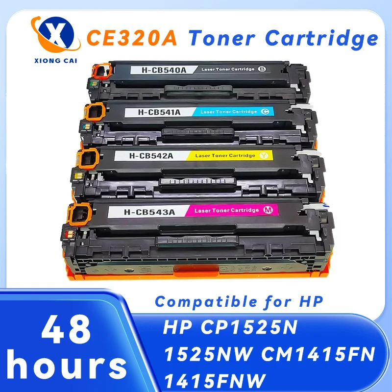 Compatible Color Toner Cartridge CE320A CE321A CE322A CE323A 320A for HP Color laserjet CP1525N 1525NW CM1415FN 1415FNW Printer