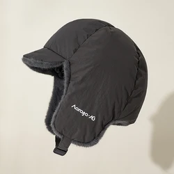 2024 Thick Down Cotton Lei Feng Hat Men Warm Ear Protection Women Autumn Winter Cycling Anti-wind Cold Helmet Liner Bomber Hat