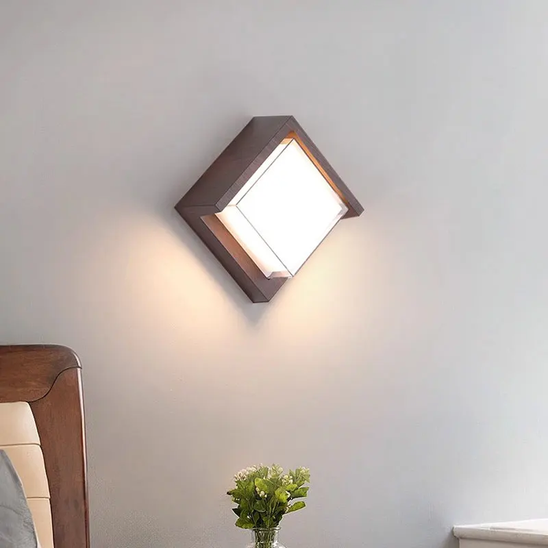 Nordic Minimalist Indoor LED Wall Lamp Japanese Style Living Room Wall Sconce For Bedroom Bedside Hallway Lighting Decor Fixture