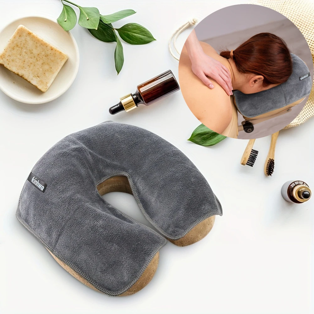 

1/3 шт. массажная подушечка для головы из микрофибры - перфорированное мягкое полотенце без пуха, для салонов красоты/массажных кроватей, прочное для машинной стирки