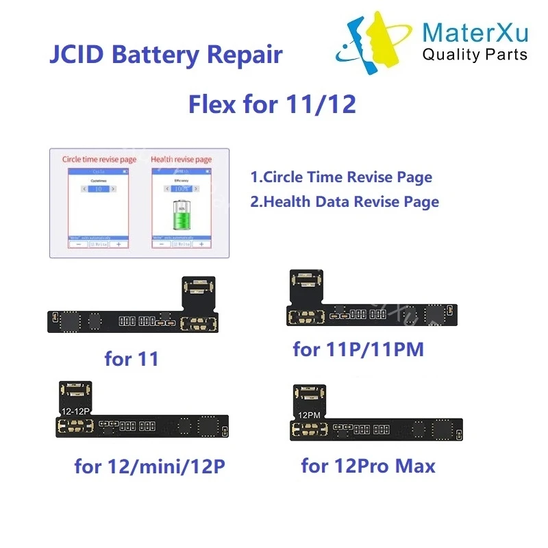 JC V1S V1SE batteria Flex Cable Board Tag PRO 1000S riparazione programmatore per iPhone XR XS Max 11 12 13 errore di salute rimozione del messaggio