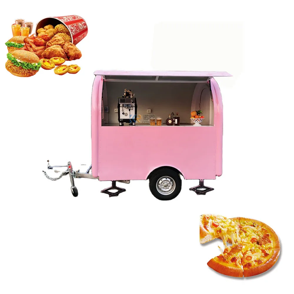 

Уличный грузовик для мороженого для фаст-фуда, тележка для хот-догов, коммерческий мобильный прицеп для пиццы, суши, торговый фургон для кофемашины эспрессо