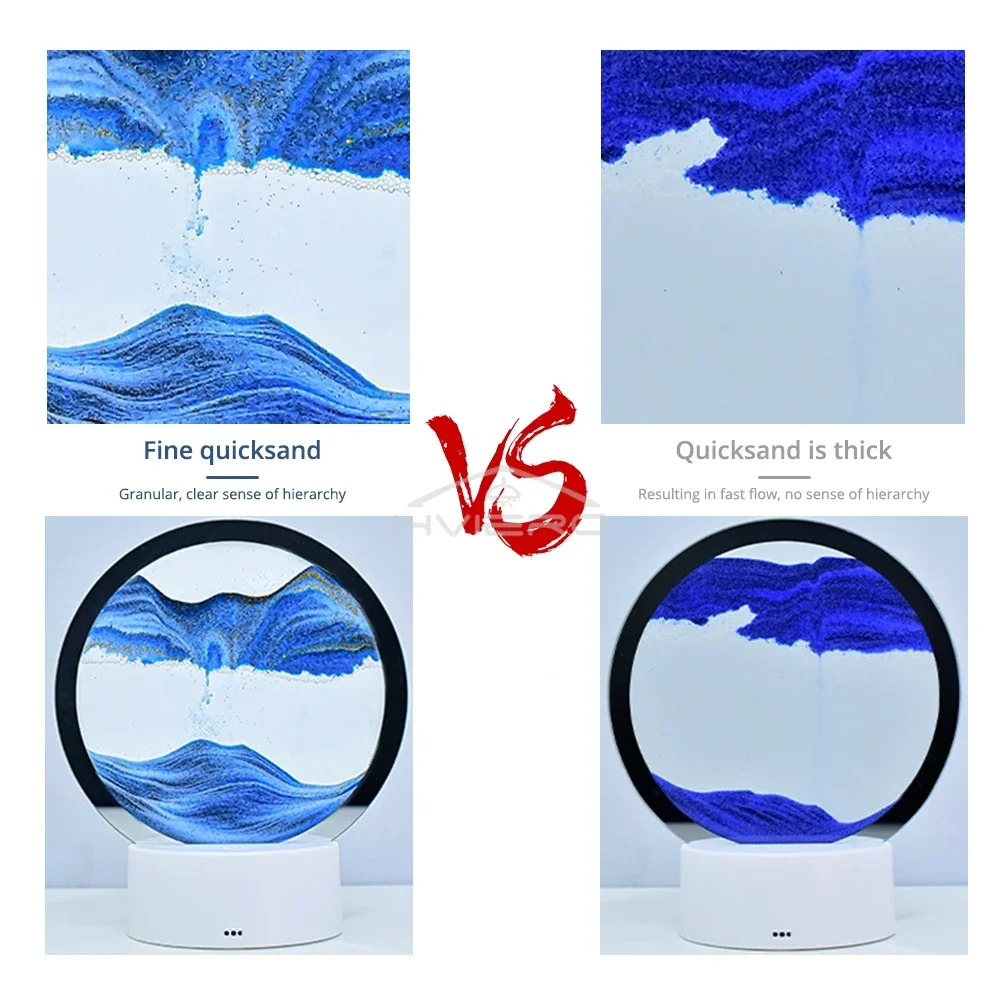 Quicksand Table Lamp Internet Red Hourglass Decompression Ornament 3D Three-dimensional Sand Painting Water Painting Colorful