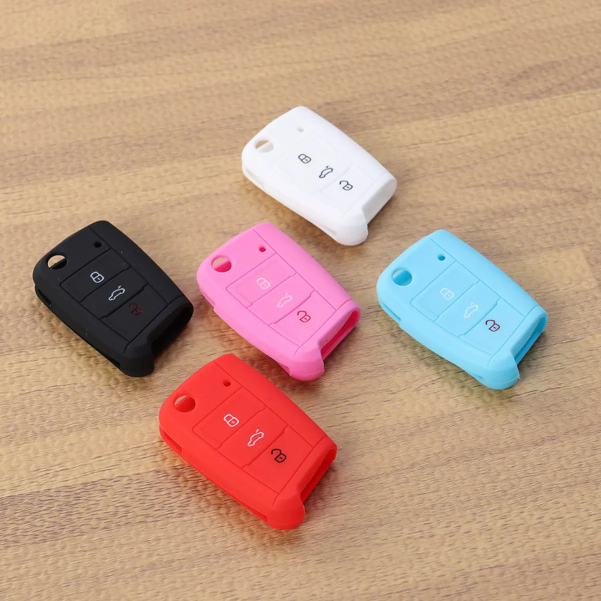 Car Accessories Silicone Key Case Cover Black Protective Car Key Container Cushion Scratch Collision Cover for Series