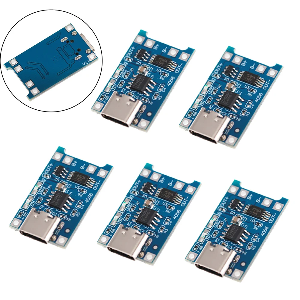 Reliable and Efficient Battery Charging Board Type C USB 5V LED Charge Indicator 5 Pack Charger for Your Lithium ion Battery