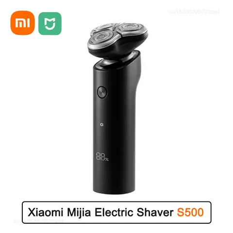 샤오미 미지아 S500 남성용 전기 면도기 클리퍼, 트리플 블레이드 트리머, 건식 습식 면도, 세척 가능한 수염 헤어 커팅 머신 면도기