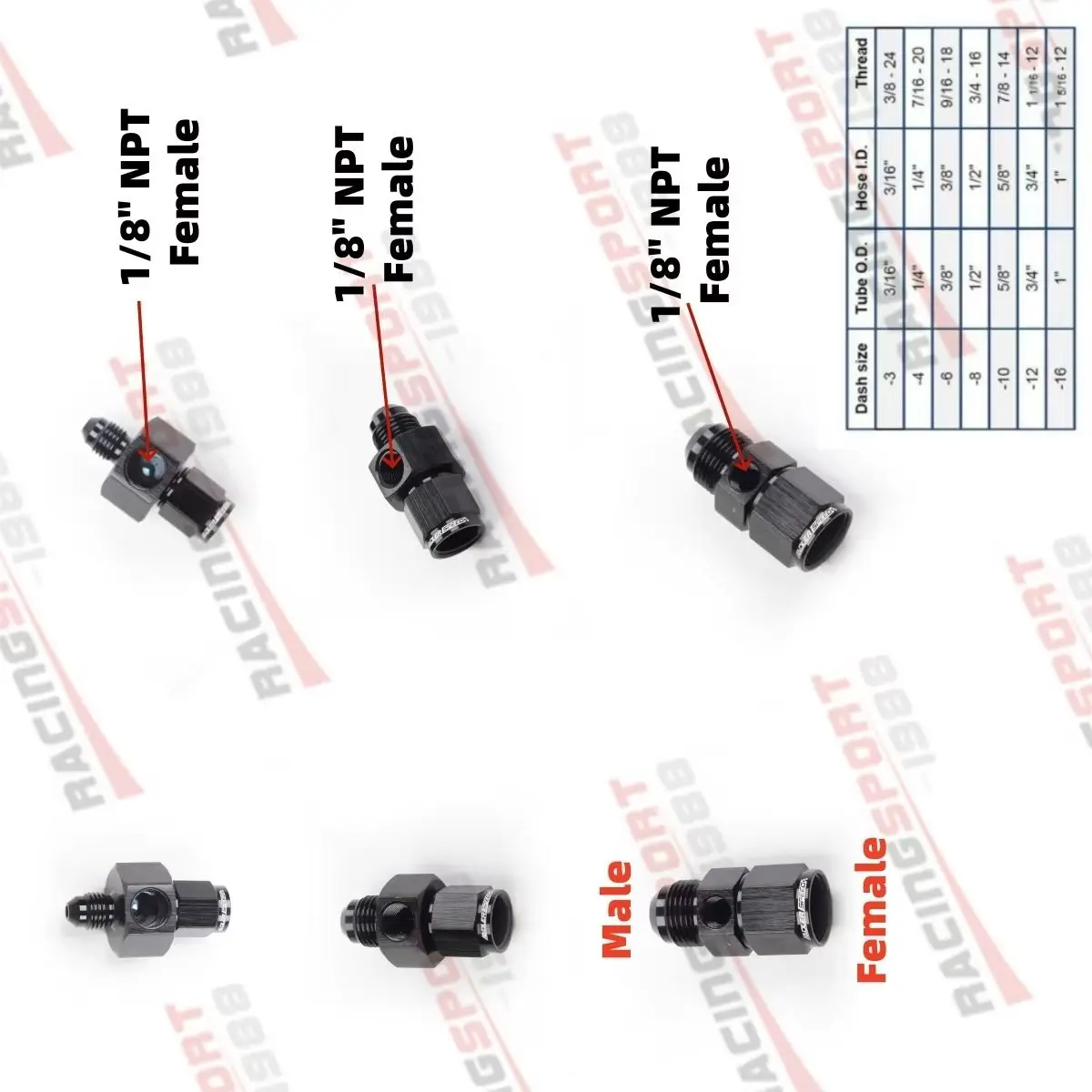 

AN6 AN8 AN10 с адаптером датчика давления масла 1/8 дюйма NPT, манометр, поворотное соединение, порт манометра, фитинг адаптера для шланговой трубы