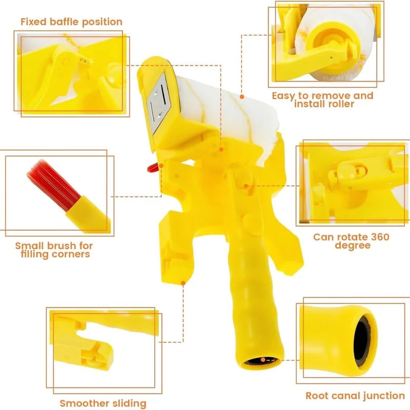 Multi-use Color Separation Paint Roller Paint Edger Roller Brush Hand-Held Paint Edger Tool for Wall Ceilings Home Room Painting