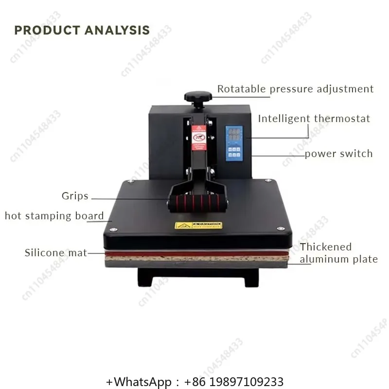 熱プレス38*38センチメートルTシャツプレス機Tシャツプレス熱プレス印刷機Tシャツ用熱伝達昇華機