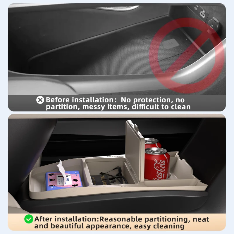 2024 Per LynkCo Lynk Co Z10 Silicone Controllo Centrale Sotto La Scatola di Immagazzinaggio Controllo Centrale Organizzatore Zerbino Interni Auto