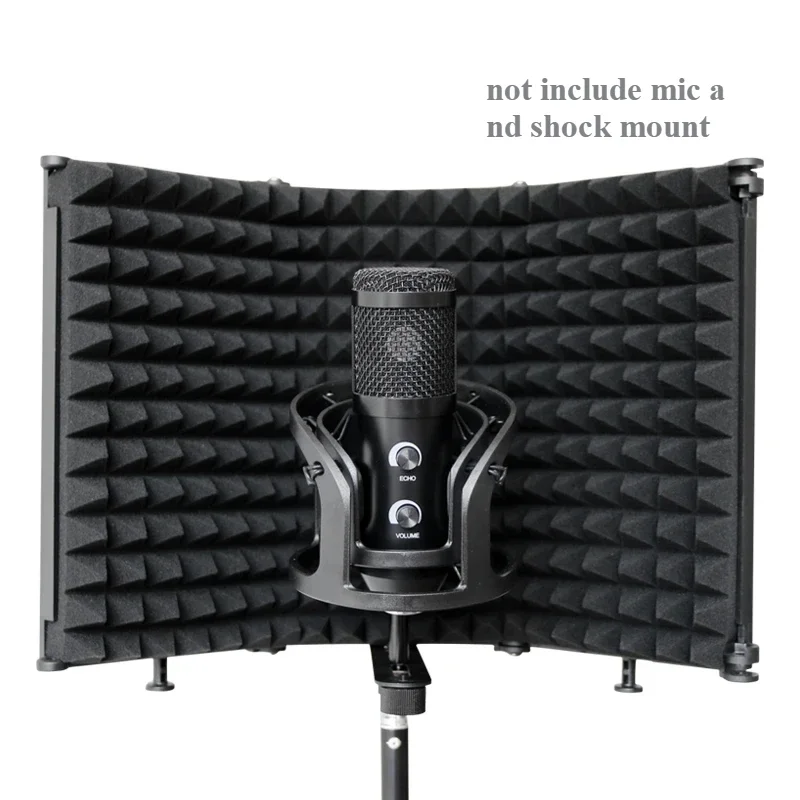 3 Door Soundproof Panel Acoustic Isolation with high quality foam microphone isolation shield noise reduction