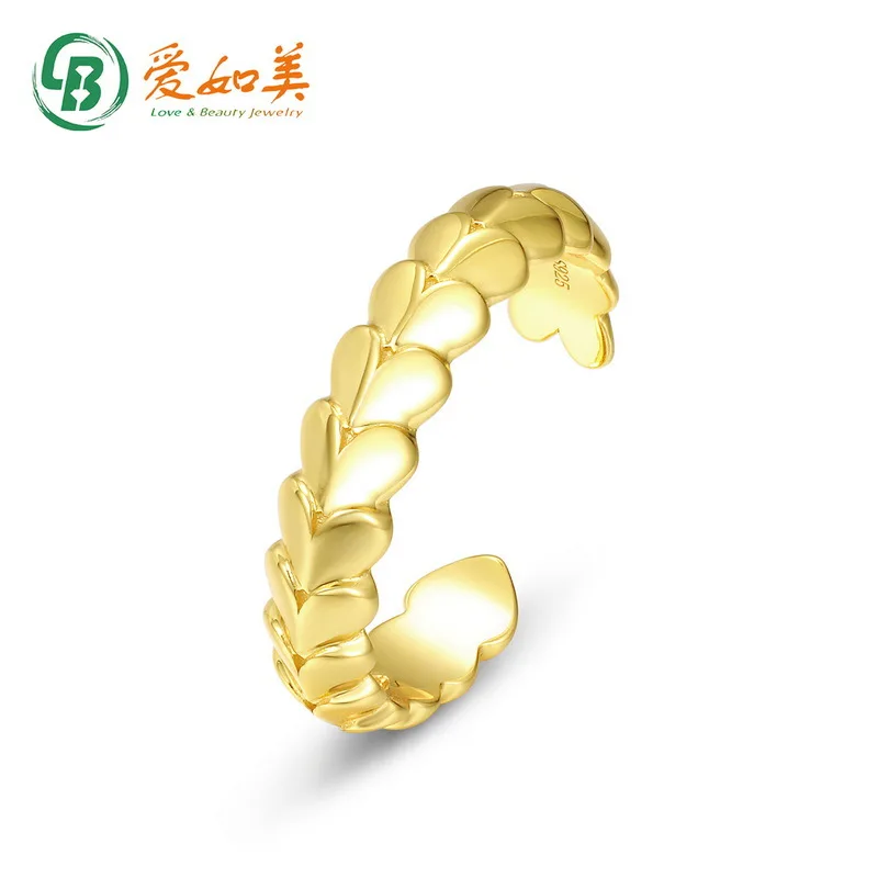 

Couple's Light Luxury Ring 18K Gold PT950 Platinum Silver Plated 7-Layer Gold Opening Pair Ring Valentine's Day Gift