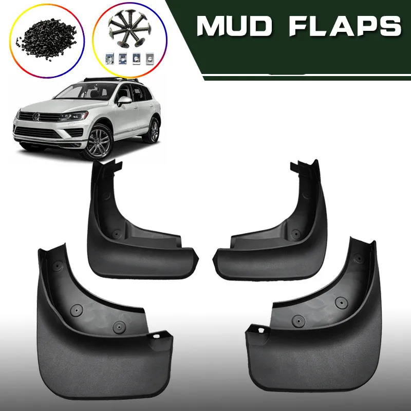 Mud Flaps Mud Fenders For Volkswagen VW Touareg R-line R Line 2017 2018 2019 Mud Flaps Mudguards Splash Guards Accessories