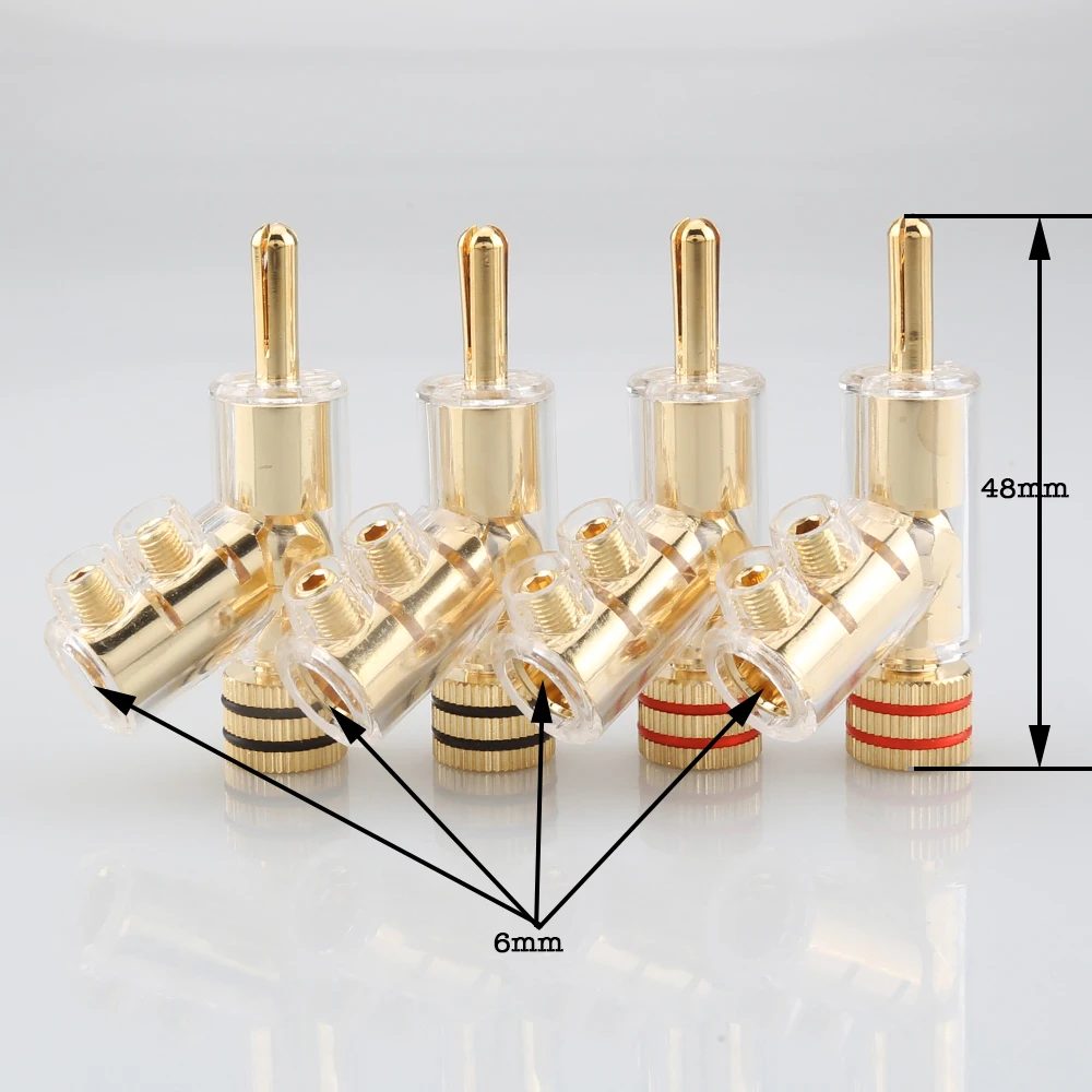 

Audiocrast High Quality Hifi Audio MCA Gold plated Banana Lock Plugs Hi Fi Speaker Banana Connector