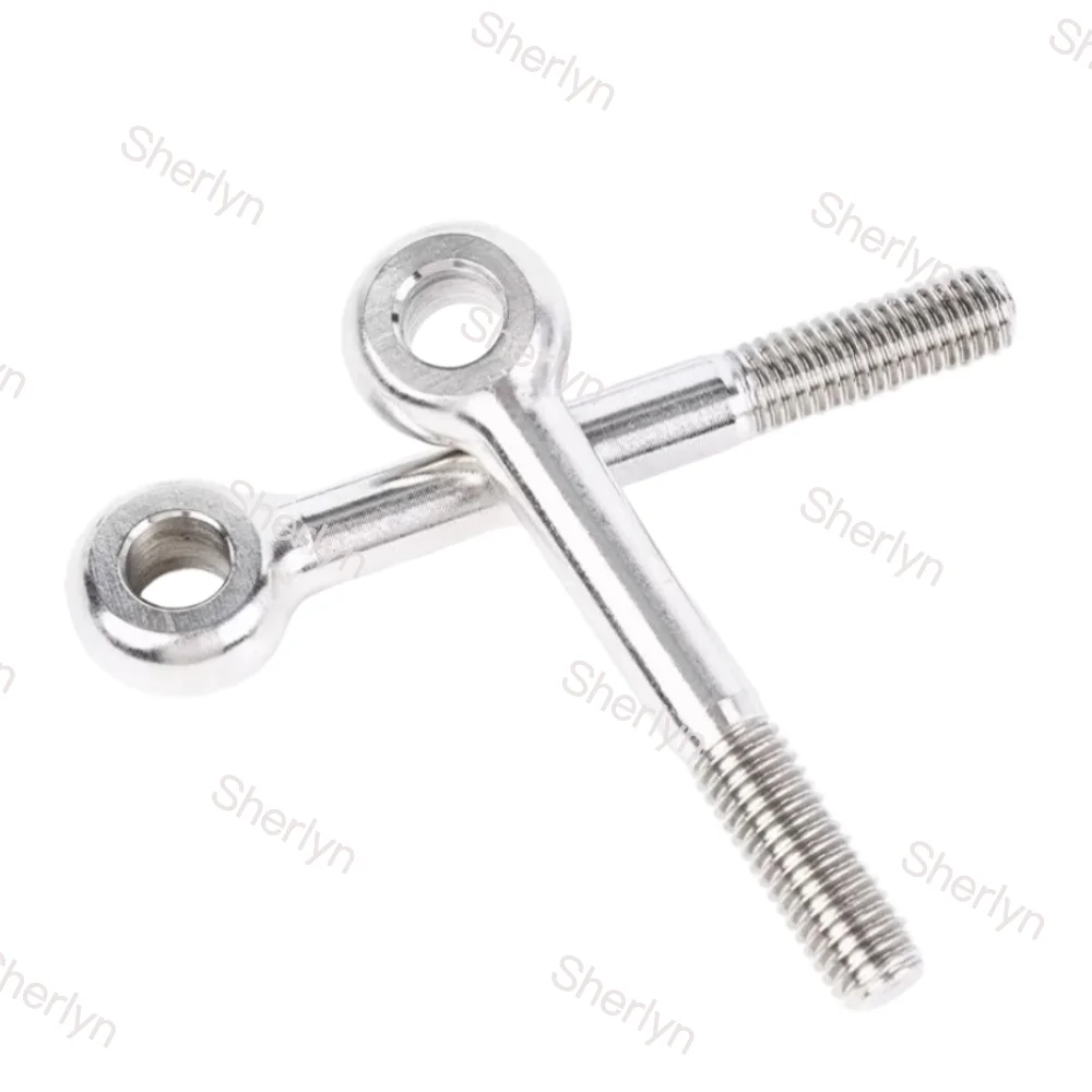 10 Pcs 304 DIN444 Active Joint Screw M8 Circular Inner Hole 8mm Stainless Steel Active Joint Fisheye With Hole Bolt M8