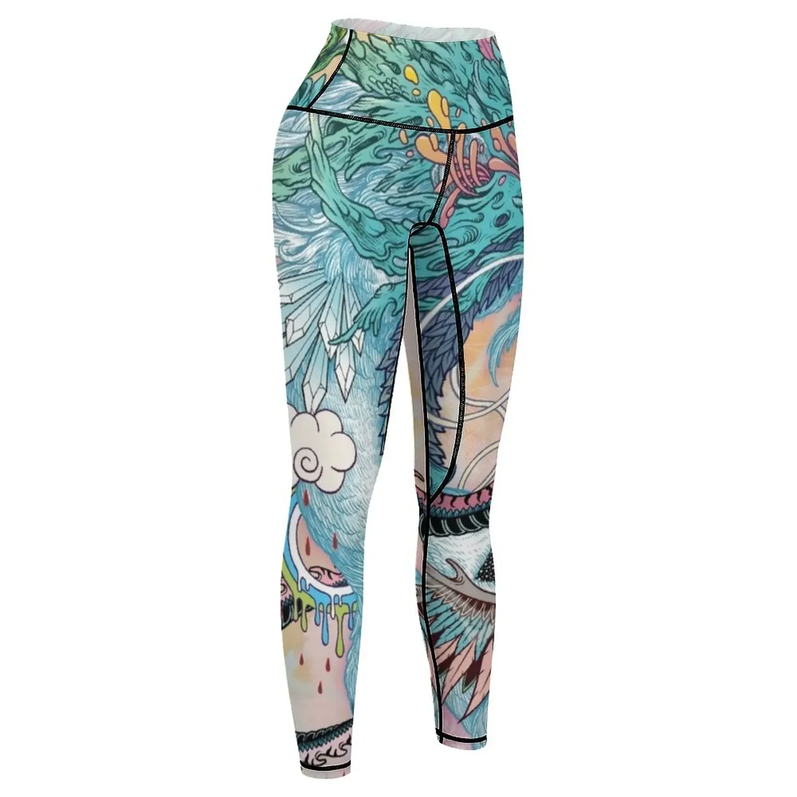 Journeying Spirit (ermine) طماق ملابس رياضية نسائية ملابس غولف السراويل الرياضية رفع الجوارب للنساء طماق #6