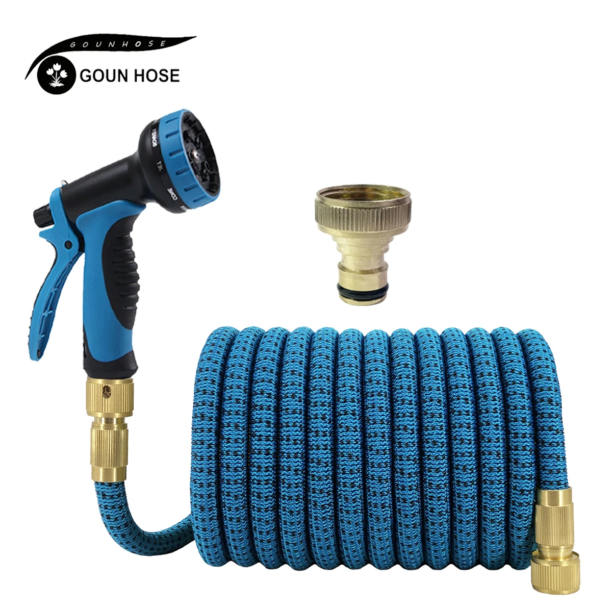 

Садовый шланг, автомойка высокого давления с 10 функциями распыления. Выдвижной поливочный шланг для дома и сада для многократного использования водяного пистолета.