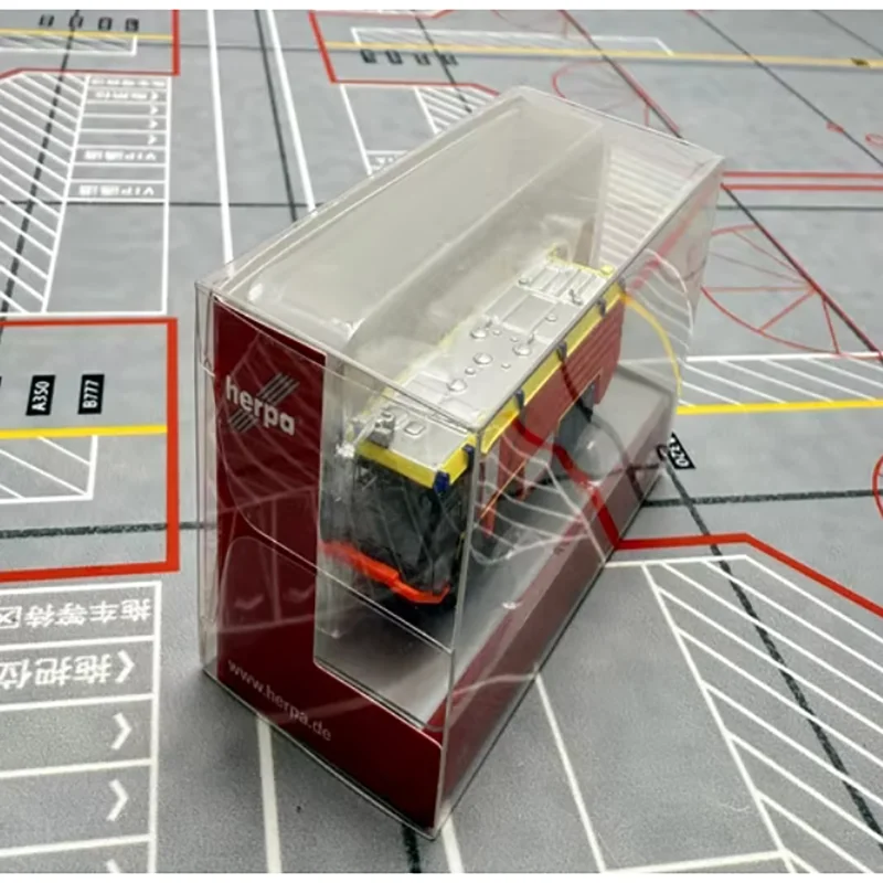 Herpa Wings Diecast 1/200 Escala Acessórios de cena de aeroporto Modelo de motor de bombeiros de aeroporto Brinquedo colecionável Ornamento Material de liga