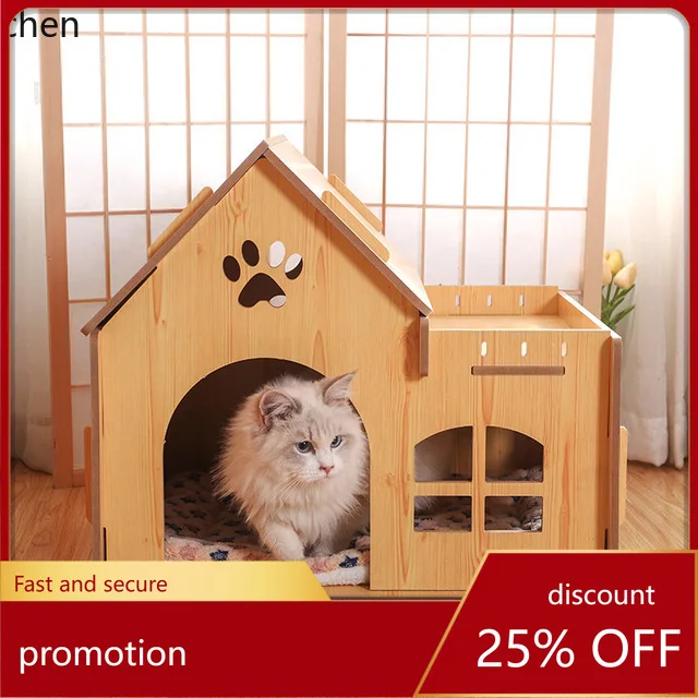 

YFY кошачий домик, питомник, домашняя кошачья вилла, рамка для лазанья для кошек, закрытая клетка для кошек