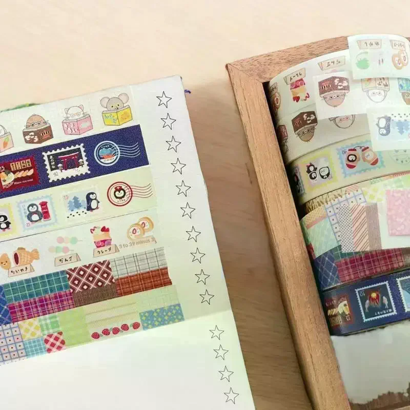 

Japanese Style Cartoon Washi Tape Sticke INS Aesthetic Paper Tape DIY Handbook Scrapbooking Planner Aesthetic Masking Tape
