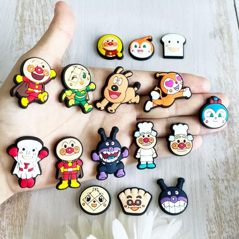 Kawaii Anime Cartoon Anpanman Baikinman Shoes Diy Accessories Cute Dokin-Chan Decorative Patterns for Boy and Girl Holiday Gifts