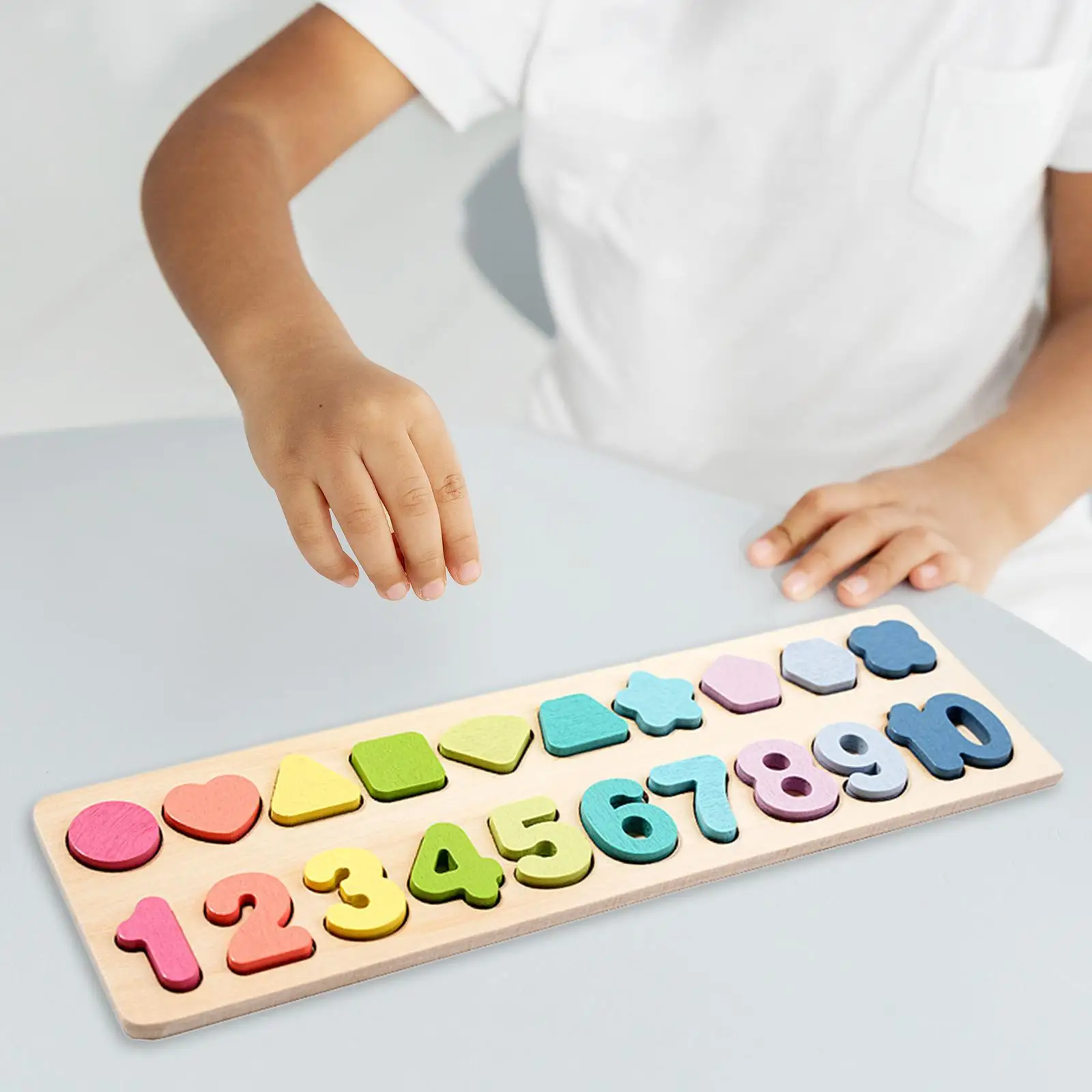 Number Shape Puzzle Sorting Toys Development Toy Montessori Toy Fine Motor