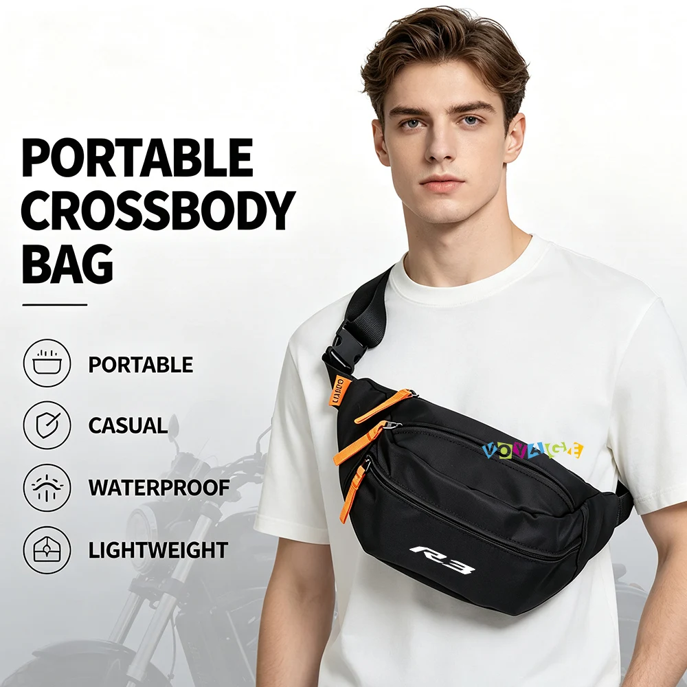 Premium Motorcycle Fanny Pack For Yamaha YZF-R3 R3 Commuting Waterproof Storage Portable Bag Unisex Waist Bag Accessories