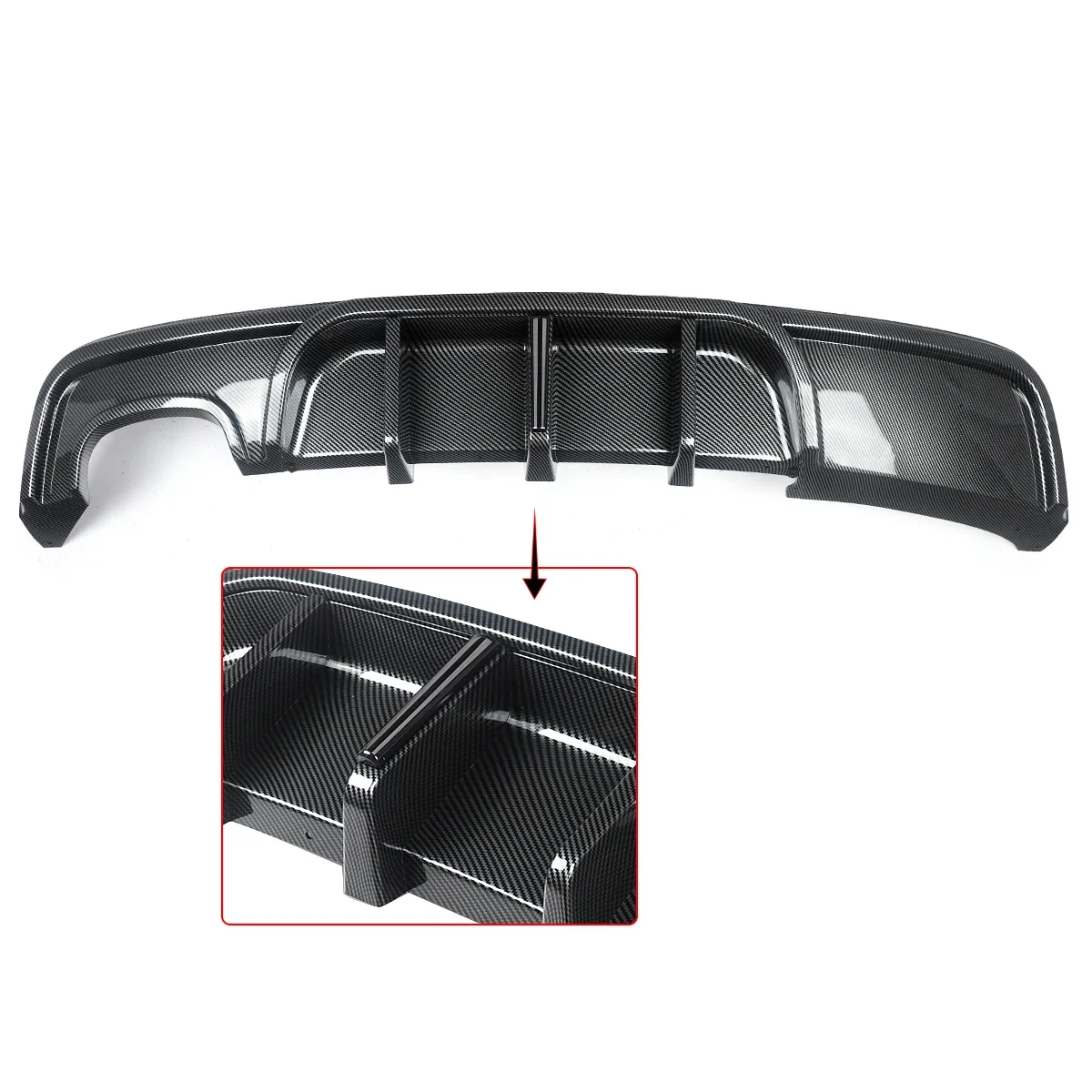 MP Style Rear Diffuser Bumper for BMW 1Series E82 Coupe 135i M Sport Rear Lip with Light Rear Lip Separator Guard Plate