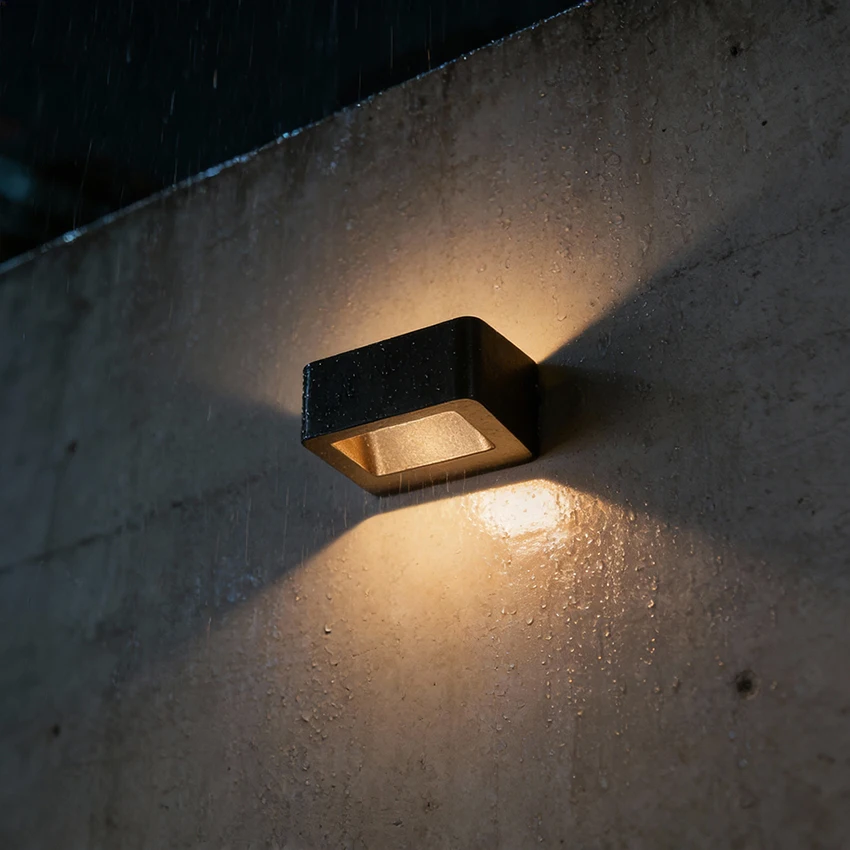 

Modern Minimalist Wall Lamp 12W IP65 Waterproof Aluminum Light 3000K/6000K Round Corner Frame Sconce Outdoor Porch Lighting