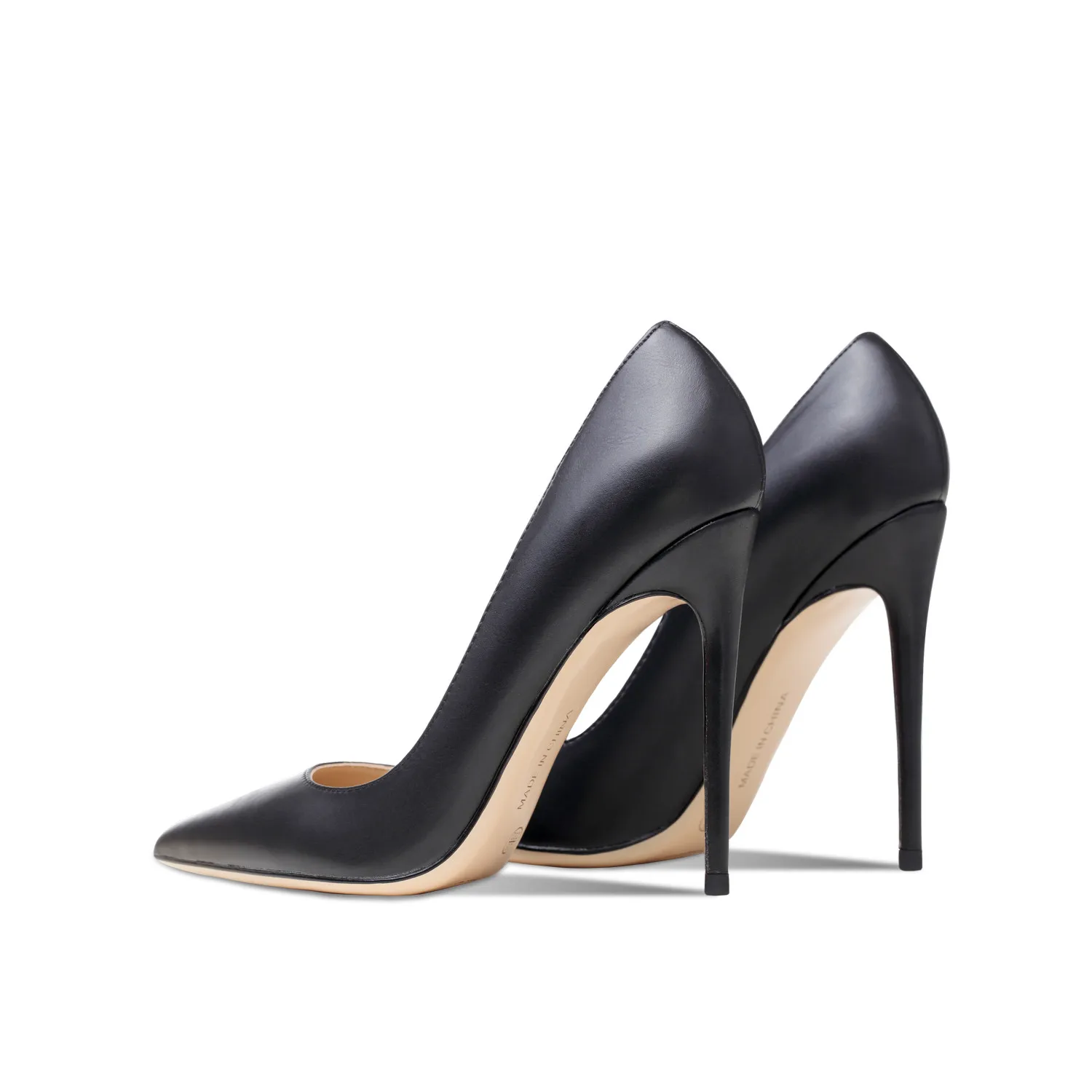 Leather Luxury Black Sheep Pattern Pumps Women\'s 2022 New French Pointed Shallow Mouth Thin Heels Sexy Temperament Versatile Sin