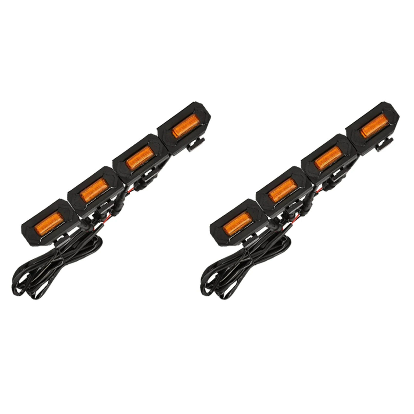 M93K-8PCS LED Front Grill Lights For Toyota Tacoma Raptor TRD Off Road Sport 2020 2021 External Grille Lamps, Amber Light