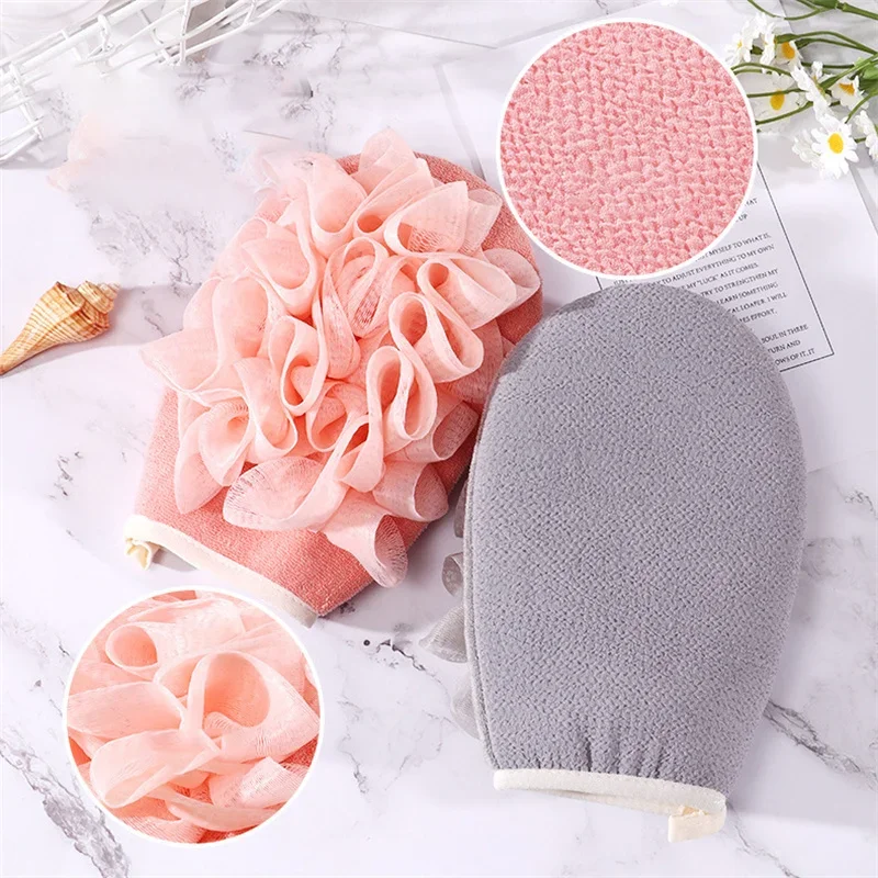 1PC Scrub Exfoliating Gloves For Shower Cleaning Scrub Mitt Rub Dead Skin Body Brush Towel SPA Foam Body Massage