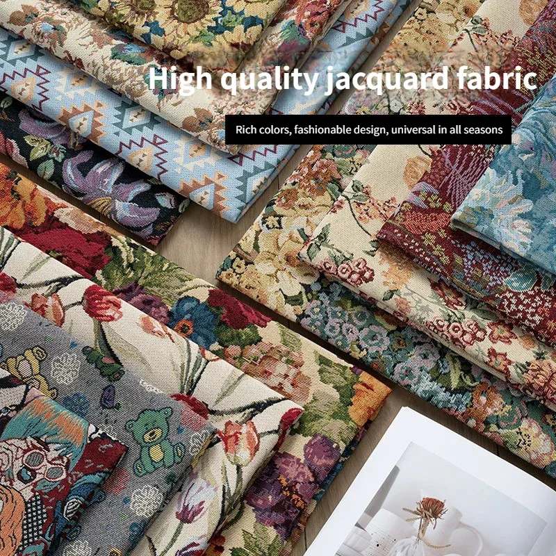 

Chenille Embroidered Jacquard Fabric Sold By The Meter For Pillowcases DIY Sewing Projects Upholstery Other Sewing Applications