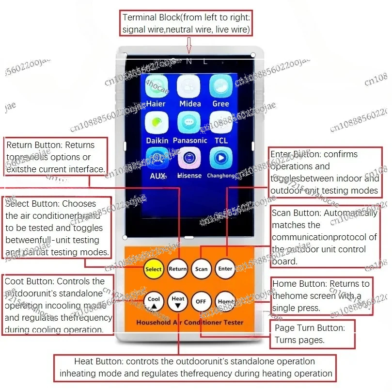 Engelse versie Multi Brand Interne Externe Variabele Frequentie Airconditioning Tester Multifunctioneel moederbord Onderhoud