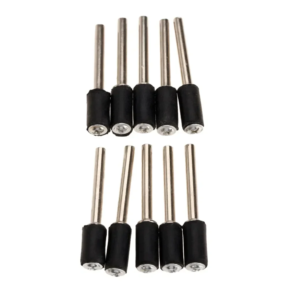 10 Chiếc Phụ Kiện Dremel Trống Cao Su Mandrel 2.35Mm 3.175Mm Vít Cần Cho Sander Chà Nhám Mài Đánh Bóng Quay dụng Cụ