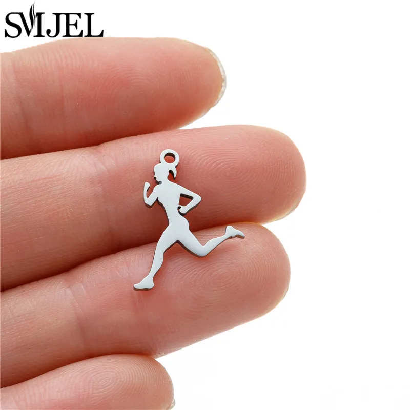 5pcs/lot Multiple Style Sports Charms for DIY Fitness Lovers Ornament Gymnastics Yoga Running Pendant Jewellery Making Supplies