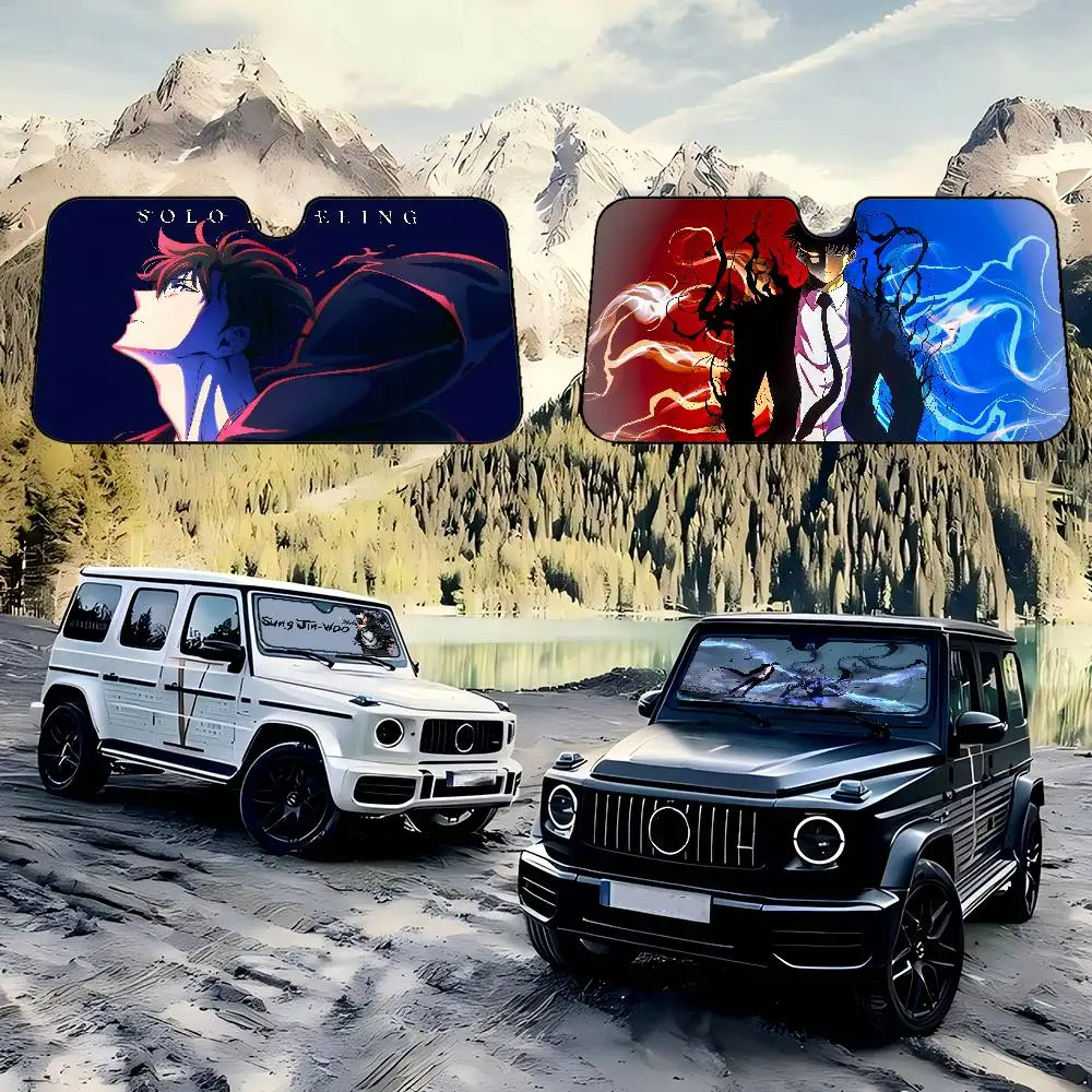 

S-Solo Leveling Windshield Sunshade Car Window Windscreen Cover Sun Shade Auto Sun Visor Car-covers Car Solar Protection