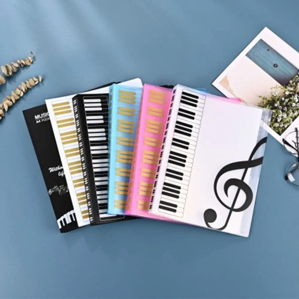 Crative Guitar Sheet Music Book Folder Piano Paper Sheets Folder Document Storage Organizer A4 Music Score Folder