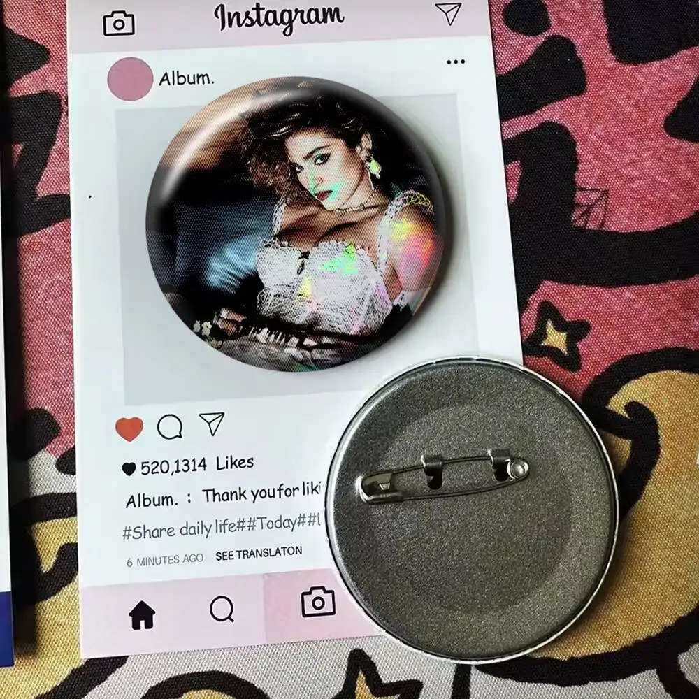 Singer M-Madonnas-S  Badge 25 32 44 58 75 mm Round Fans Collect Friends Gifts Brooch Souvenir