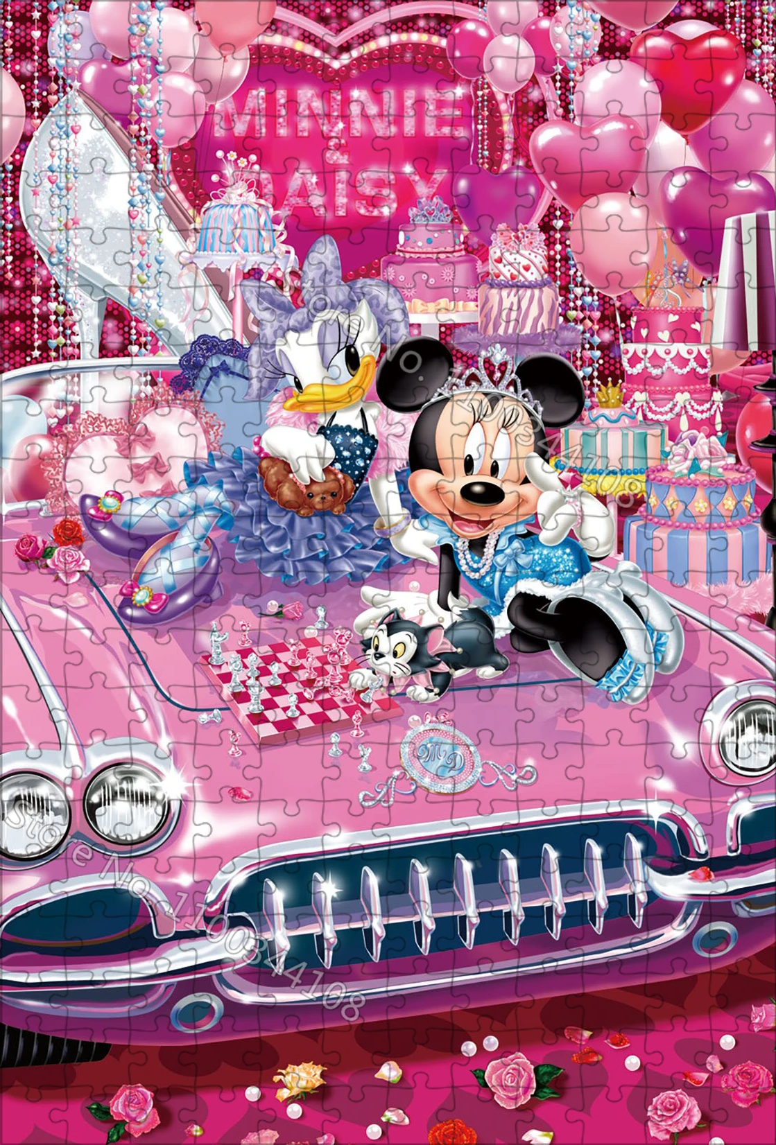 300/500/1000 Pieces Disney Minnie and Daisy Jigsaw Puzzles Cartoon Handmade Gifts for Girls Exquisite Birthday Gift Collection