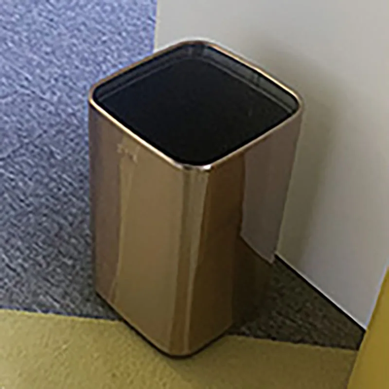 

Dustbin Office Trash Can Luxury Camping Elegant Portable Stainless Steel Trash Can luxury Garden luxury De Limpeza Dustbin