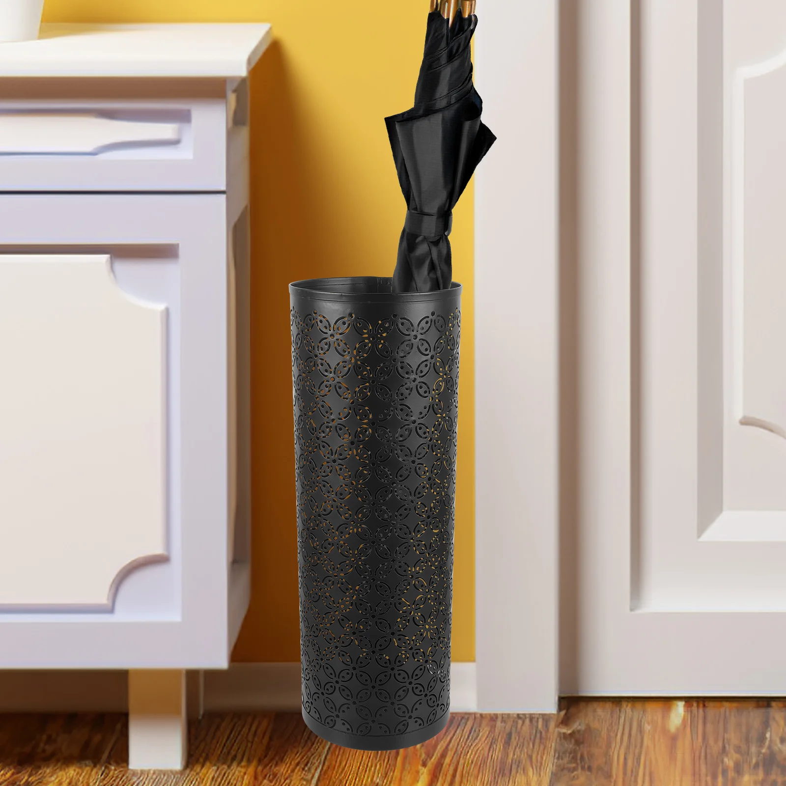 

Iron Umbrella Stand Large-Capacity Storage Bucket for Home Entryway Multi-Functional Organizer Umbrella Bucket