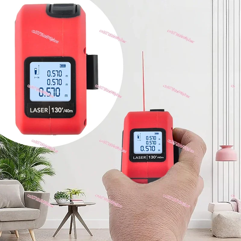 Laser Range Finder 2-in-1 Tape Measure Portable High Precision Electronic Measure Infrared Outdoor Tool