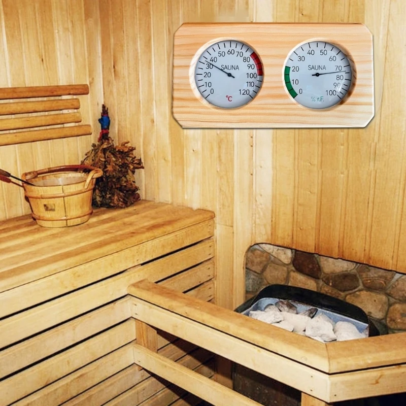 Reliable Sauna Room Thermometer Hygrometer Temperature & Humidity Tester Meter Precise Readings Clear Scale for Optimal Comfort