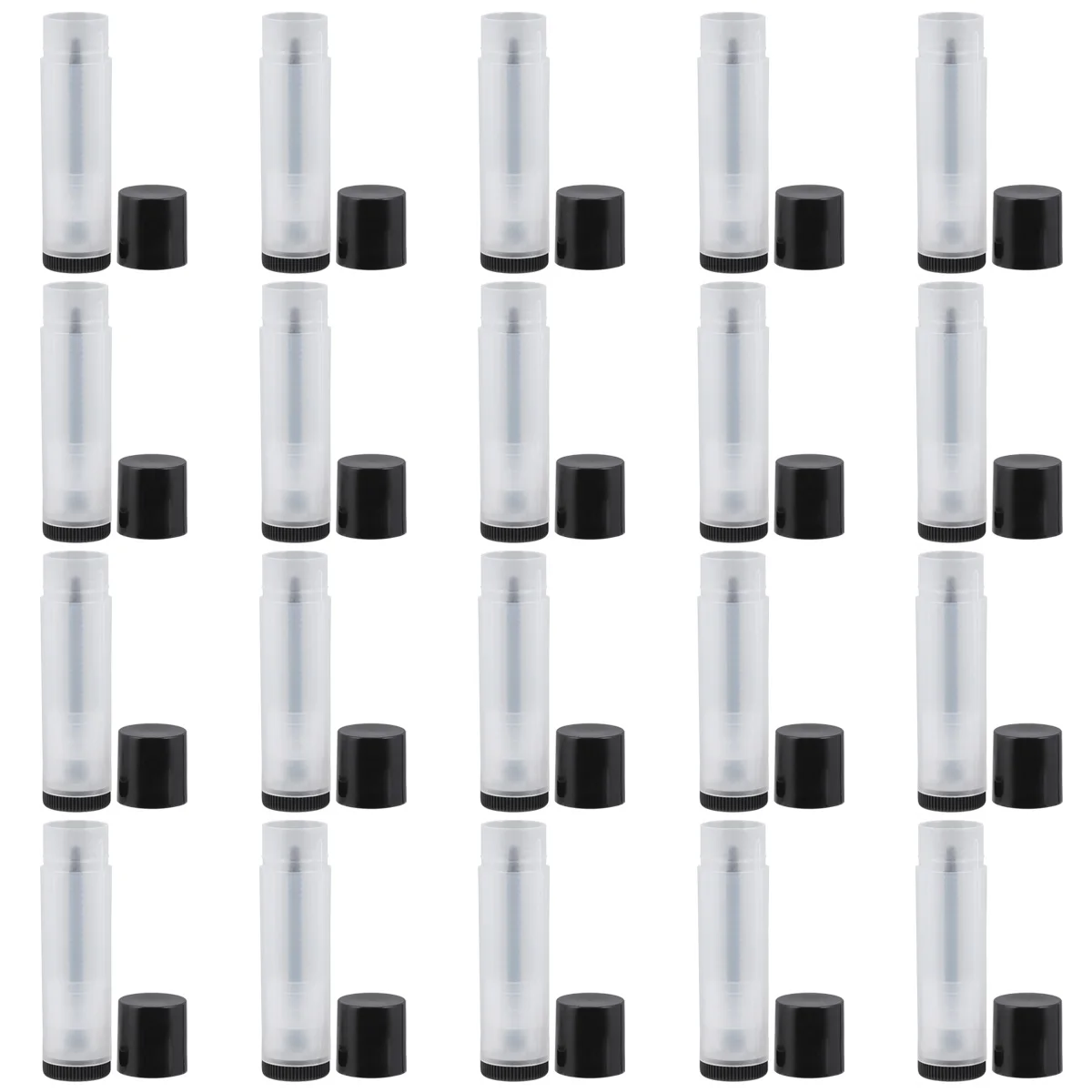 20 個の透明なリップクリーム容器再利用可能なプラスチックチューブ軽量で持ち運びが簡単旅行ビジネスポータブル