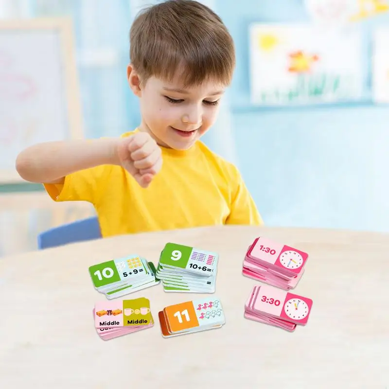 

Kindergarten Math Wood Early Educational Toy Addition & Subtraction Games Time Awareness Word Set For Kids Ages 6-8