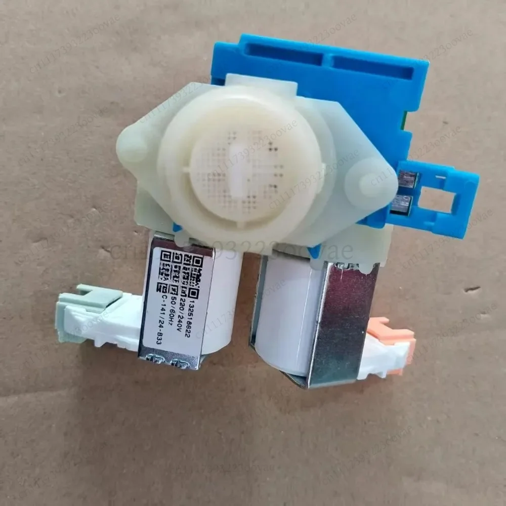 L-Solenoid Valve 132518622 220-240V Dual Valve for Electrolux Washing Machine, Replacement Part