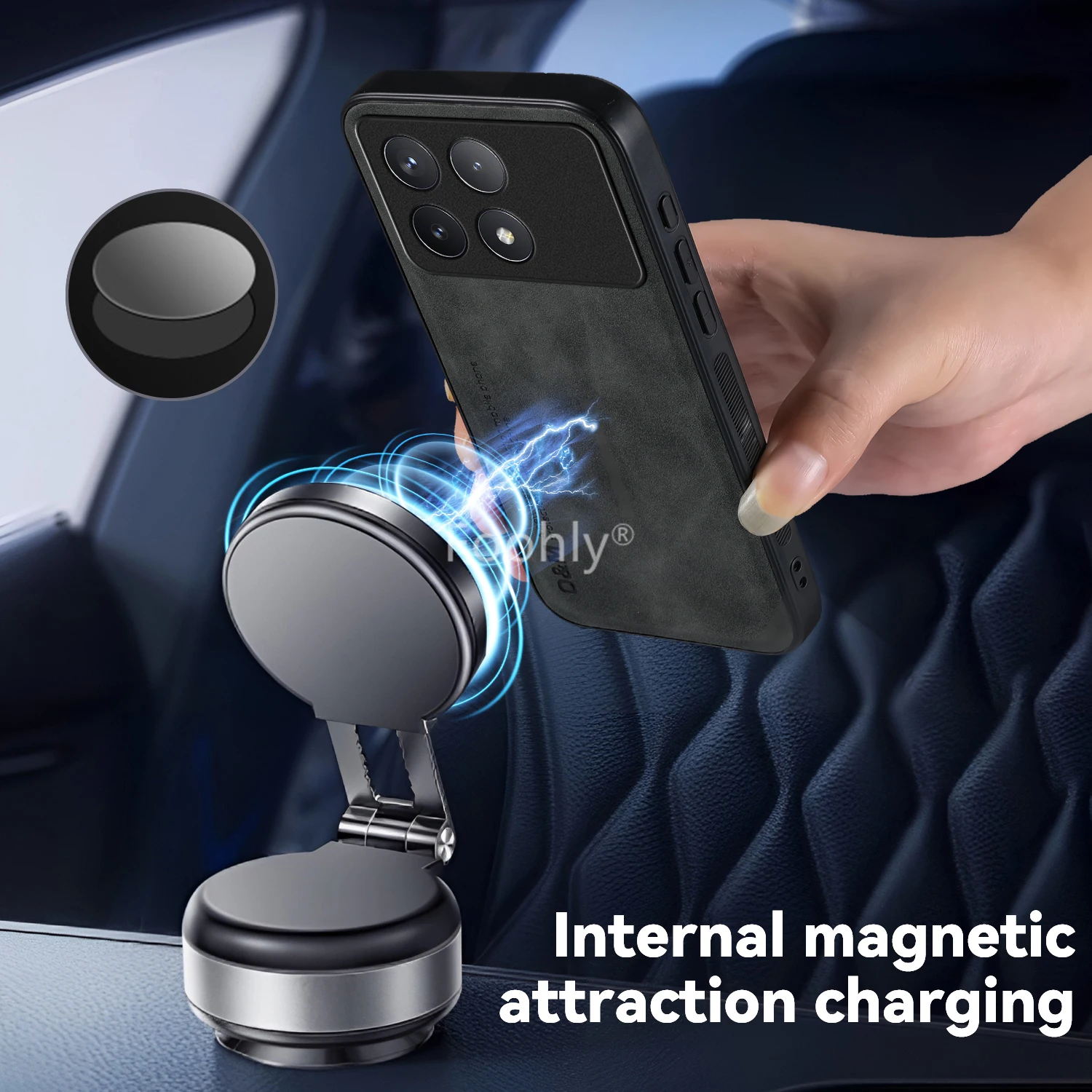 حافظة مغناطيسية مقاومة للصدمات من جلد نوبوك لهاتف Xiaomi Poco F6 Pro X6 Pro 5G M6 Pro 4G غطاء حماية خلفي Coque Funda #1