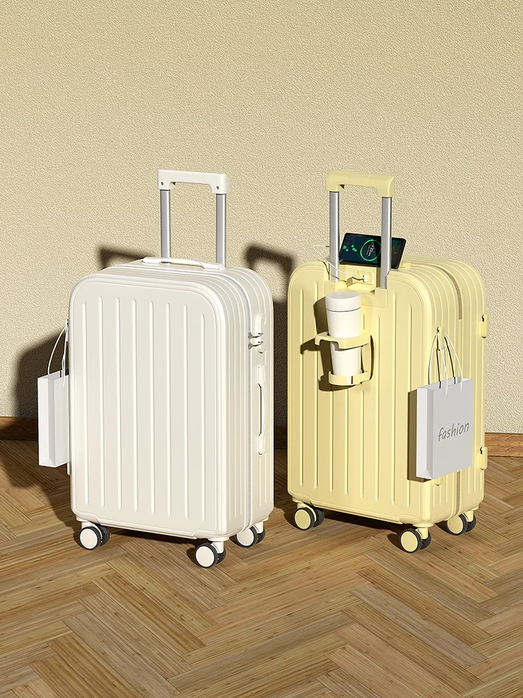 新しい 2025 女性の小型機内持ち込みスーツケース高美的パスワードプルロッドトラベルバッグ耐久性のある ABS + PC 素材ユニバーサル使用